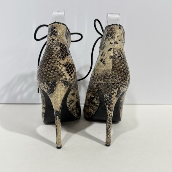 ZiGi Soho Martyr Women's Faux Leather Zipper Stiletto Ankle Boots Size 8 snake - Picture 7 of 16